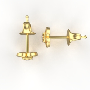 Avarta Jewellery 18K Hallmarked Gold Certified Diamond Stud Pendientes para niños, niñas y mujeres - Product Image 2