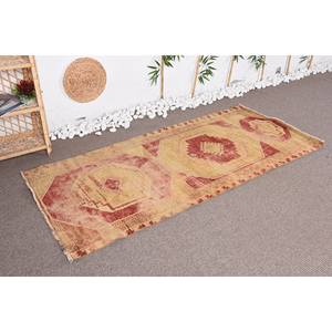 พรมขนสัตว์สไตล์โบฮีเมียนแบบชนบทขนาด3.1x6.9ฟุตงานเย็บปะสีแดงทำด้วยมือสำหรับห้องนั่งเล่นข้างเตียงโถงทางเดินทรงสี่เหลี่ยมผืนผ้าน้ำยาง - Product Image 2