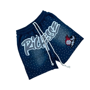 Low Moq Custom Vintage Streetwear Washed Grey Shorts Blank Cotton French Terry Mens Acid Wash Shorts para hombres - Product Image 1