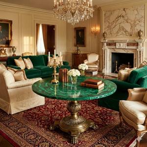 Pierre précieuse labradorite faite à la main, verte, décoration de luxe pour la maison, objet de table avec un design d'amour - Product Image 1