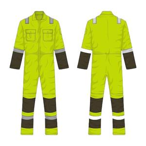 Vente en gros OEM personnalisé haute visibilité route sécurité routière combinaison réfléchissante construction vêtements de travail combinaison ignifuge - Product Image 5
