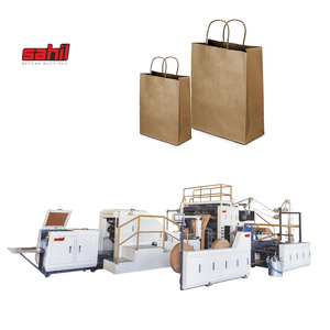 เครื่องผลิตถุงกระดาษด้านล่างสี่เหลี่ยมอุตสาหกรรมอัตโนมัติพร้อมที่จับ - Product Image 3