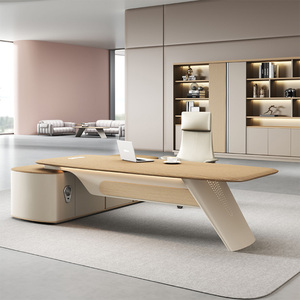 Bureau de direction en forme de L extensible de luxe haut de gamme, design moderne, écologique, modulaire, table de bureau commerciale - Product Image 2
