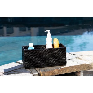 Cesta rectangular simple de ratán en colores personalizados, cesta de almacenamiento hecha a mano, venta al por mayor, ecológica, hecha en Vietnam - Product Image 4