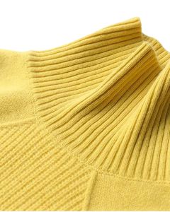 Premium <b>Women</b> Turtleneck Sweater Diamond Knit Pullover Soft <b>Warm</b> Casual Winter Fashion Elegant Yellow Color Daily WearPremium - Product Image 2