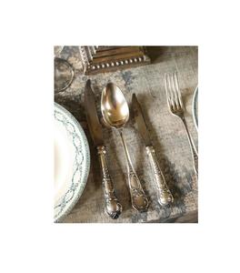 Juego de cubiertos de metal plateado pulido con diseño clásico adecuado para el servicio de restaurante de alta calidad - Product Image 6