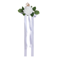 Décorations florales de chaise en PE style occidental pour allées, escaliers, églises, banquets et célébrations