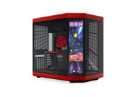 Y70 Touch Infinite Dual Chamber Mid-Tower ATX Case 14.9" Integrated IPS Touchscreen Gaming Computer Towers Full White Casing