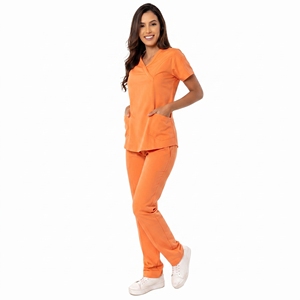 Uniformes Médicos para Hospitales, Uniformes de Enfermera, Color Morado, Personalizados, de Poliéster y Algodón, Manga Corta, Unisex, Conjuntos de Uniformes Quirúrgicos, Tela Tejida - Product Image 1