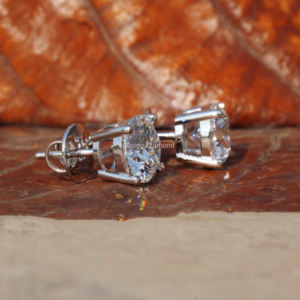 2,5 Ct para cada pendiente de tuerca de diamante cultivado en laboratorio de corte redondo/pendiente de diamante CVD/regalo de aniversario para ella - Product Image 6