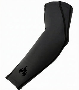 Manguitos de brazo de diseño propio con logo personalizado, transpirables, con protección UV, para deportes al aire libre, ciclismo, running, baloncesto, soporte para el codo. - Product Image 4