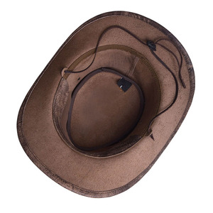 Sombrero de Vaquero de Cuero Genuino de Alta Calidad, Hecho a Mano para Hombres y Mujeres, Ajustable, para Uso en Exteriores en las Cuatro Estaciones - Product Image 4