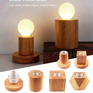 Lámpara de mesa en madera quemada PRODUCTO VENTA CALIENTE Lámpara de mesa de madera ARTESANÍA - Product Image 6