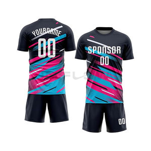 เสื้อฟุตบอลโพลีเอสเตอร์100% ตามสั่งสำหรับผู้ใหญ่ทุกเพศอุปกรณ์ทีมกีฬาฤดูร้อน - Product Image 6