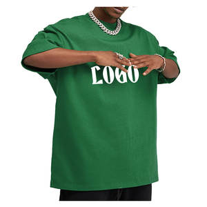 T-shirt pour homme en coton 100% fabriqué au Pakistan, lourd, respirant, à séchage rapide, col rond, manches courtes, coupe régulière, en toile - Product Image 1