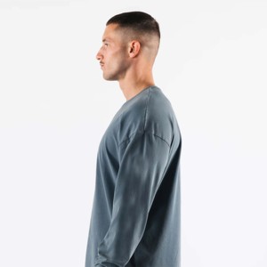 Camiseta de manga larga duradera, Camiseta cómoda ajustada, ropa para hombre, camiseta informal de manga larga lisa, camiseta hecha en Pakistán - Product Image 4