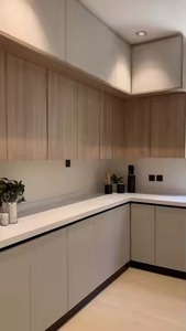 2025 Nuevo estilo Fábrica de Vietnam RTA Puerta de armario de cocina moderna Diseño de coctelera de madera Precio al por mayor - Product Image 3