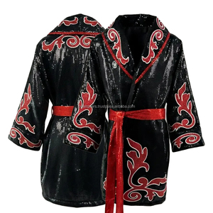 Fabricant de robes de boxe, robe de cérémonie à capuche en satin personnalisée, fournisseur en gros, qualité supérieure - Product Image 1