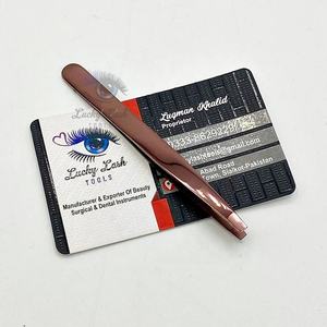 แหนบถอนคิ้วสีโรสโกลด์ไทเทเนียมคุณภาพตามสั่งแหนบปลายแหลมแบบตรงสำหรับต่อขนตาสำหรับรัสเซีย - Product Image 1