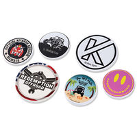 Stiker Vinyl PVC CMYK Tahan Air Anti Minyak, Ramah Lingkungan, Dapat Digunakan Kembali, Perekat Sendiri, Potongan Presisi, Logo Kustom Holografik OEM ODM