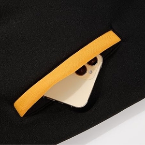 Sudadera con Capucha Bicolor para Hombre – Sudadera con Capucha de Forro Polar en Contraste Marrón y Negro con Bolsillo Frontal - Product Image 5