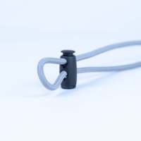 Cylindre noir double avec verrouillage par corde, matériau brut pour la fixation sécurisée des cordes, cordons et sangles SKU R9
