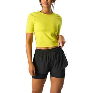 T-shirts de course de yoga athlétique décontractés avec logo personnalisé pour femmes - Product Image 1