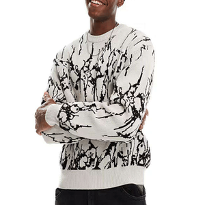Suéter Largo de Lana y Cachemira para Hombre, Tejido Personalizado, con Logotipo Personalizado en la Parte Delantera, Transpirable, Antiarrugas, para Invierno, Precio al por Mayor - Product Image 1