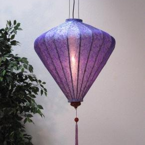 Linterna colgante en forma de diamante Hoi An, linterna de seda de bambú hecha a mano de Vietnam para restaurante, hogar y estilo de eventos - Product Image 3