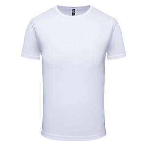 Camiseta de manga corta con cuello redondo para hombre y mujer de algodón 100%, Camiseta de punto transpirable de secado rápido, talla grande 4XL - Product Image 3