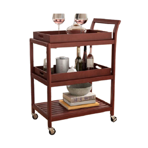 Extremely Good Design Serving <b>Cart</b> Trolley Handmade Iron And <b>Wooden</b> Serving Food Trolley For Restaurant Use - Product Image 3