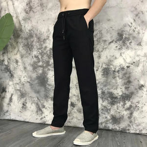 NH89 Pantalon en lin à cordon pour hommes, jambe droite, coupe décontractée, tissu léger et respirant, idéal pour l'été, tenue décontractée quotidienne. - Product Image 4