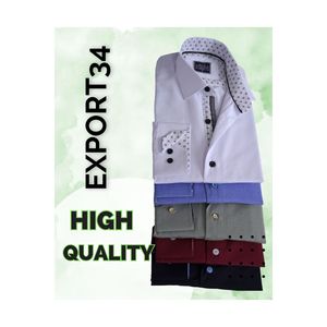 เสื้อคอปกชายสีฟ้าตัดกันด้านใน - Product Image 2