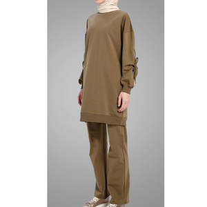 Vêtements de sport pour femmes grande taille de haute qualité, dernière mode islamique, survêtement en coton à manches longues, nouveau style musulman traditionnel - Product Image 3
