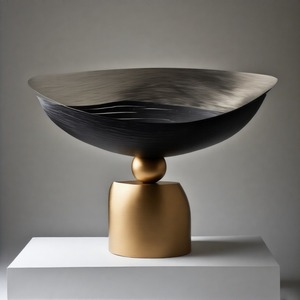 EliteBite Regal Vajilla Regal Elan Imperial Goldleaf Grabado Cuenco artesanal para comedor lujoso y presentación culinaria opulenta - Product Image 6