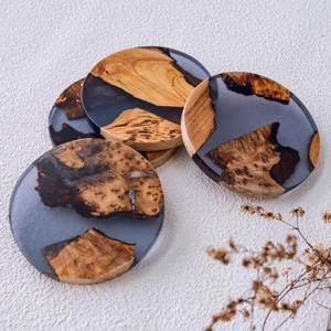 Resin <b>Coaster</b> Decorative Multi Purpose <b>Coaster</b> for Kitchen Resin <b>coaster</b> with metallic accents Artistic table decor Decorative - Product Image 3