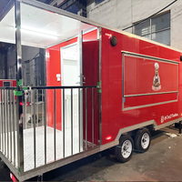 Remorque alimentaire de 20 pieds Chariot alimentaire mobile pour hamburger Remorque pour camion Hot-dog Kiosque de petit-déjeuner à vendre