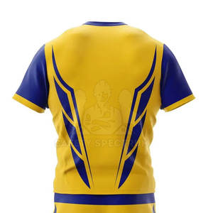 Ensembles de maillots de rugby respirants à séchage rapide 100% polyester écologiques Couleurs et logo personnalisables Fabriqués au Pakistan - Product Image 5