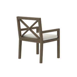 Fauteuil de salle à manger croisé en bois de teck de qualité supérieure pour patio extérieur et ensemble de jardin - Product Image 4