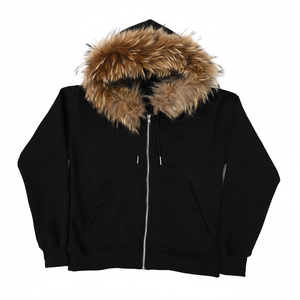 Clothing Manufacturers Custom 400gsm 500gsm French Terry <b>Fur</b> Hood zipper woman <b>hoodie</b> cheap price comfortable and breathable - Product Image 2