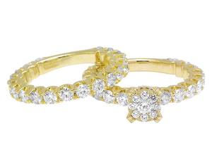 Wedding <b>Rings</b> Fine Jewelry 925 <b>Sterling</b> <b>Silver</b> Moissanite Diamond Engagement <b>Ring</b> <b>Set</b> For Women - Product Image 1