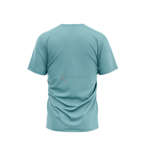 Camiseta ajustada de manga corta de verano para hombre, estampado de logotipo personalizado en Color sólido, ropa deportiva de punto en blanco liso, estilo de calle - Product Image 6