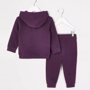 Ensemble de vêtements de sport pour enfants, couleur unie, Sweat à capuche + pantalon - Product Image 5
