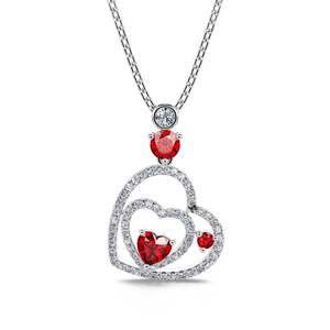 จี้สร้อยคอแฟชั่นรูปหัวใจคู่ Jeulia I Carry Your Heart ทำจากเงินแท้ - Product Image 1