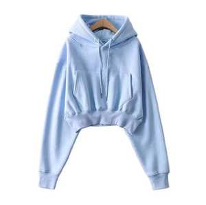 Sweat-shirt court à fermeture éclair pour femme - Coton respirant écologique doublé Col roulé Manches tombantes Personnalisable devant - Product Image 4