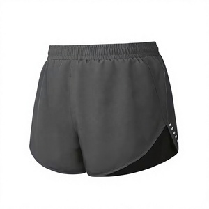 Shorts de sport pour hommes, couleur unie, séchage rapide, taille élastique, style sportif, shorts d'entraînement adaptés à la course à pied et à la salle de sport - Product Image 1