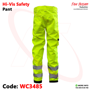 Suministro de fábrica Hi vis Yellow Reflective Security Cargo Safety Construction Workwear Holster Cargo Pantalones de trabajo para hombres - Product Image 2