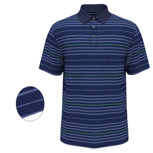 Meilleure vente en gros polos respirants pour hommes polos à manches courtes à rayures haute qualité pour hommes - Product Image 4