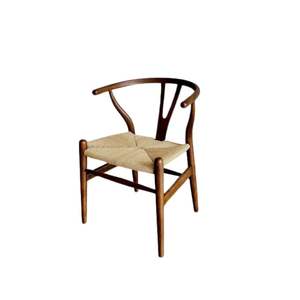 Sillas de Salón Hechas de Madera de Caoba con Asiento de Ratán, Diseño Minimalista y Elegante - Product Image 4