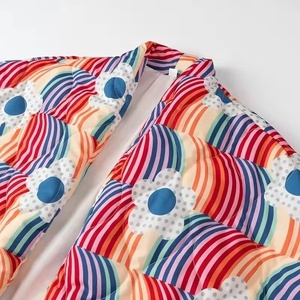 Femmes Nouvelle Impression Décontractée Vintage Manches Longues Réversible Rembourré Fabrication Crop Apparel Coupe-Vent Respirant Veste Femme - Product Image 6